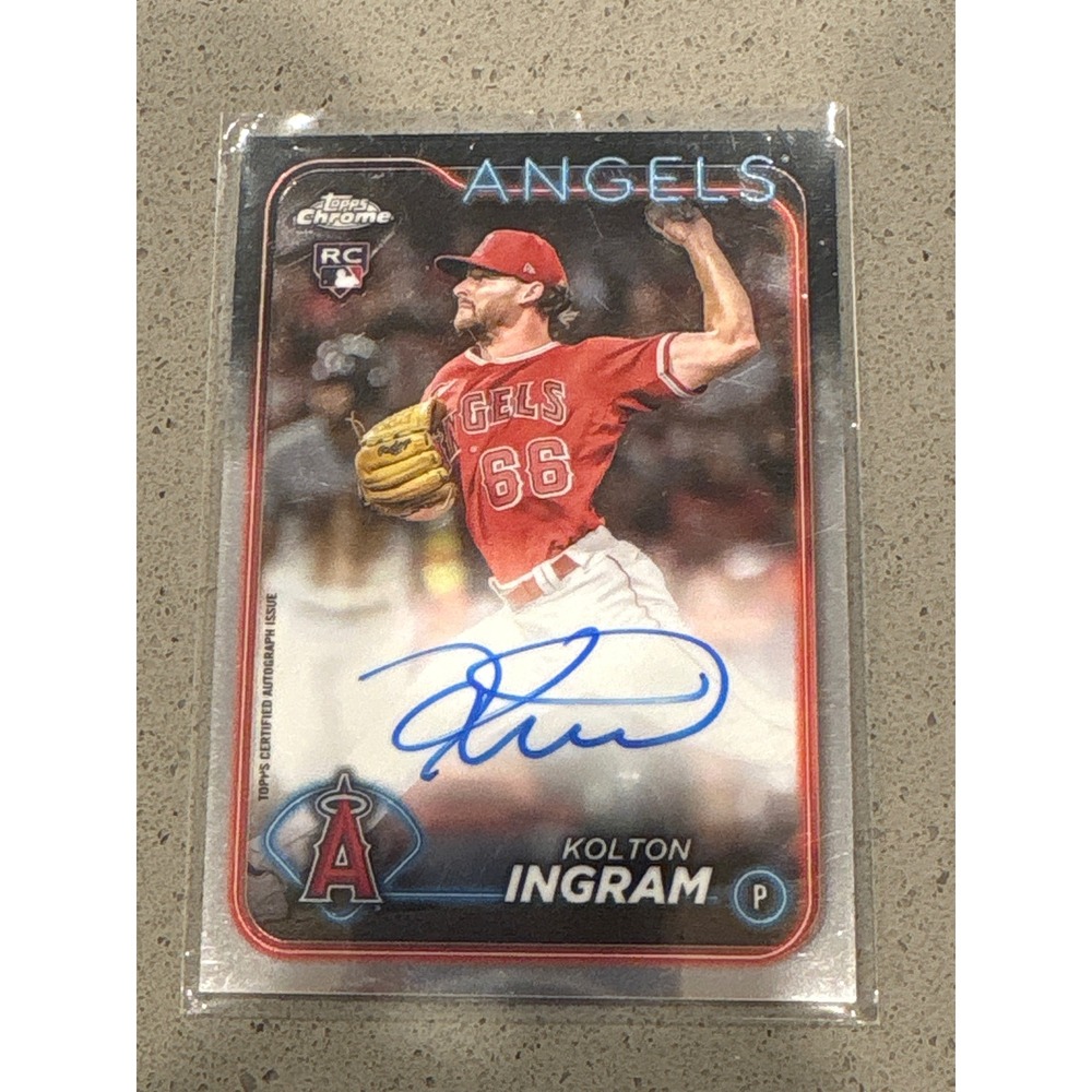 2024 Topps Chrome Kolton Ingram Rookie Autograph RC RA-KI LA Angels Pitcher